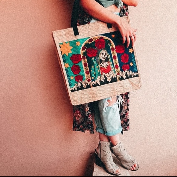 Day of the Dead ππ₯ Boho tote - Picture 3 of 6